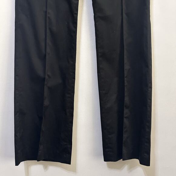 BCBGMaxazria Wendy Bell Bottom Pants 8 TALL Black Slacks 32x34 Career NEW - Picture 2 of 8